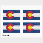 コロラド州旗 長方形シール (シート)