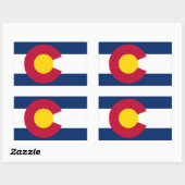 コロラド州旗 長方形シール (シート)