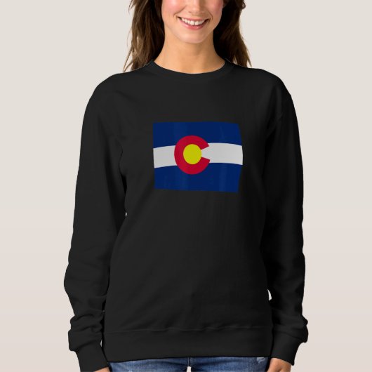 コロラド州旗Keepsake Souvenir Denver Capit スウェットシャツ (正面)