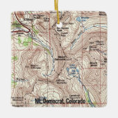 コロラド州民主党のマップ セラミックオーナメント (正面)