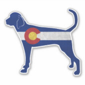 コロラド州犬の育成旗を追跡するウォーカーコンハウンド シール (正面)