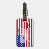 コロラド州米国の州の旗の地図の荷物のラベル ラゲッジタグ (正面縦)