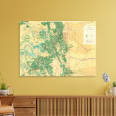 コロラド州経済地図 キャンバスプリント (インサイチュ (リビング))