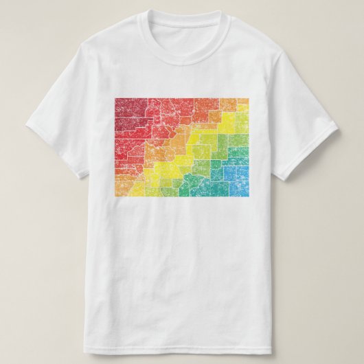 コロラド州色郡 Tシャツ (デザイン正面)