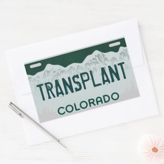 コロラド州芸術的移植ライセンスプレートシール 長方形シール (封筒)