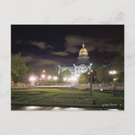 コロラド州議事堂の素晴らしい夜景 ポストカード