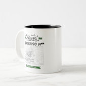 コロラド州14ers Fourteenersのデザイン ツートーンマグカップ (正面左)