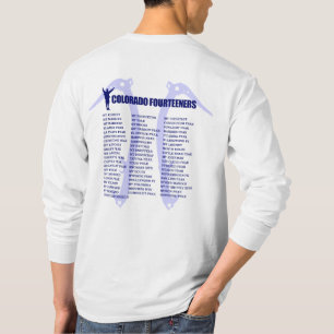 コロラド州14ers tシャツ