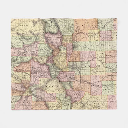 コロラド州5 フリースブランケット (正面(横))