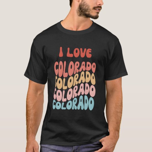 コロラド州 アメリカ合衆国 わたしは好き Tシャツ (正面)