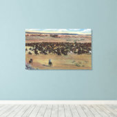 コロラド州 – カウボーイズ丸め キャンバスプリント (インサイチュ (ウッドフロア))