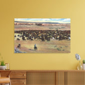 コロラド州 – カウボーイズ丸め キャンバスプリント (インサイチュ (リビング))