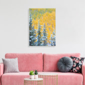 コロラド州、グランドメサ。森の早雪 キャンバスプリント (インサイチュ (リビング))