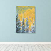 コロラド州、グランドメサ。森の早雪 キャンバスプリント (インサイチュ (ウッドフロア))