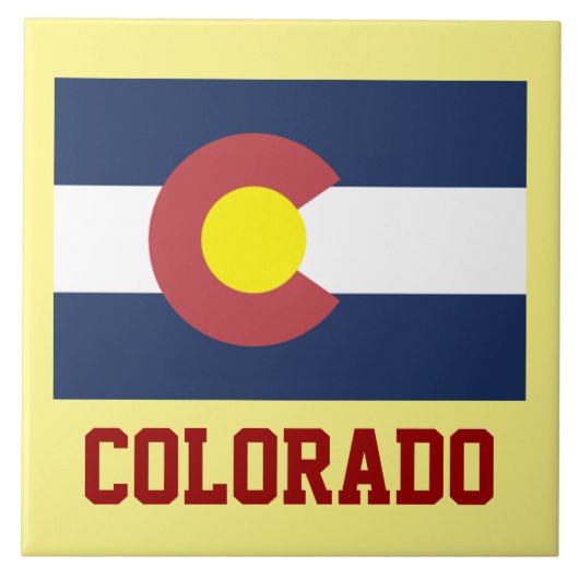 コロラド州:コロラド州旗 タイル (正面)