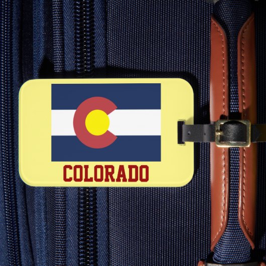 コロラド州：コロラド州旗 ラゲッジタグ (正面インサイチュ4)