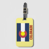 コロラド州：コロラド州旗 ラゲッジタグ (正面縦)