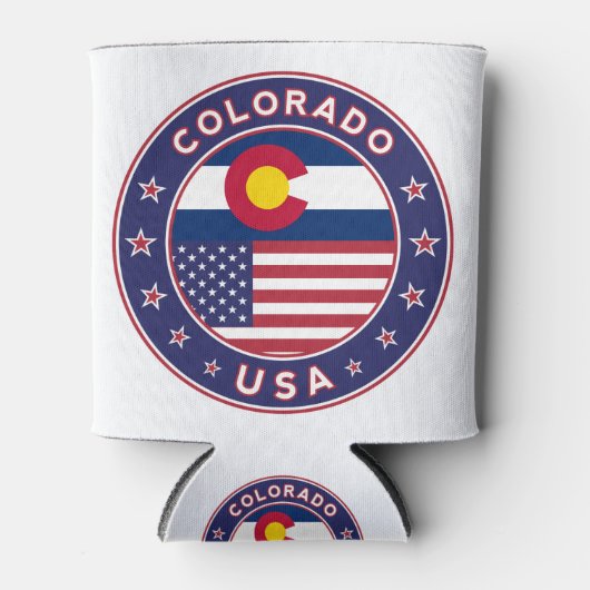 コロラド州、コロラド州Tシャツ、米国州 缶クーラー (正面)