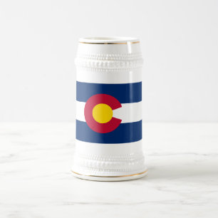 コロラド州：センチュニアル アメリカ合衆国州旗 ビールジョッキ