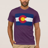 コロラド州: センテニアルアメリカ州の旗 Tシャツ (正面)
