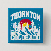 コロラド州,ソーントン 缶バッジ (正面)
