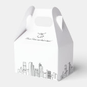 コロラド州，デンバー |シティスカイライン結婚式の引き出物ボックス フェイバーボックス (裏面サイド)