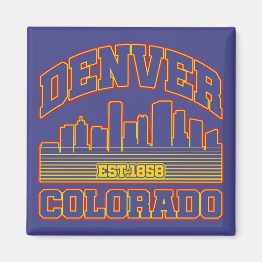 コロラド州，デンバー マグネット (正面)