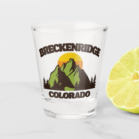 コロラド州，ブリッケンリッジ ショットグラス (正面)