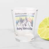 コロラド州，ロッキーマウンテン ショットグラス (裏面)