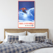 コロラド州《植物》アスペンのヴィンテージ旅行ポスター キャンバスプリント (インサイチュ (寝室))