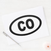 コロラド州 – 楕円形の4つの車のシールのシート 楕円形シール (封筒)