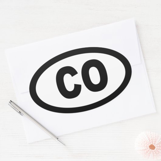 コロラド州 – 楕円形の4つの車のシールのシート 楕円形シール (封筒)