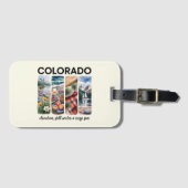 コロラド州 – 標高、静水、鮮明な太陽 ラゲッジタグ (正面横)