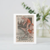 コロラド州 & 温泉場 ポスター ポストカード (スタンド正面)