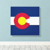 コロラド州：米国州旗 キャンバスプリント (インサイチュ (ウッドフロア))