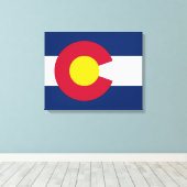 コロラド州:米国州旗 キャンバスプリント (インサイチュ (ウッドフロア))