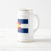 コロラド州：米国州旗 ビールジョッキ (正面右)