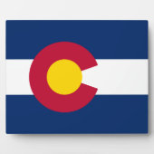 コロラド州：米国州旗 フォトプラーク (正面)