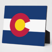 コロラド州：米国州旗 フォトプラーク (側面)