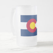 コロラド州：米国州旗 フロストグラスビールジョッキ (正面左)