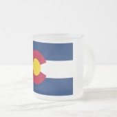 コロラド州:米国州旗 フロストグラスマグカップ (正面右)