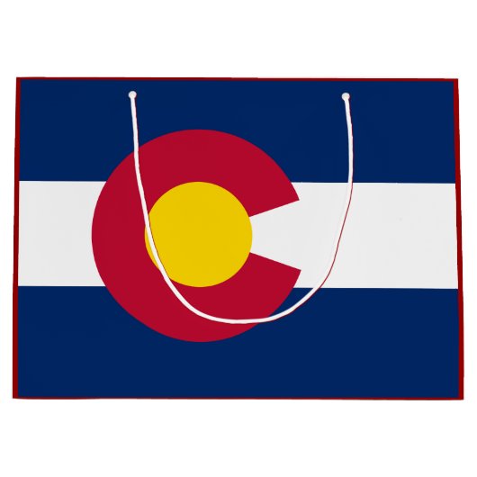 コロラド州：米国州旗 ラージペーパーバッグ (正面)