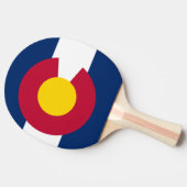 コロラド州：米国州旗 卓球ラケット (横)