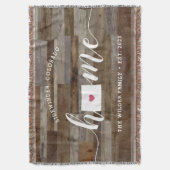 コロラド州 自宅 おしゃれ ウッド調 スローブランケット (正面縦)