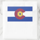 コロラド州（自転車カセット） 長方形シール (バッグ)