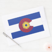 コロラド州（自転車カセット） 長方形シール (封筒)