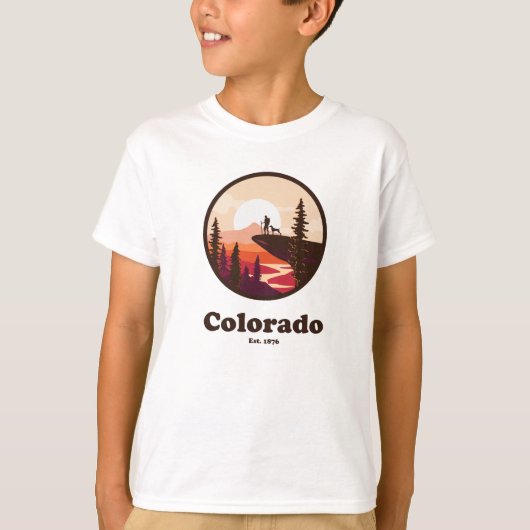 コロラド州 設立1876 キッズTシャツ Tシャツ (正面)
