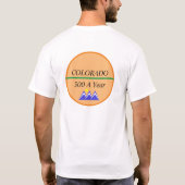 コロラド州(300 A Year)男子Tシャツ Tシャツ (裏面)