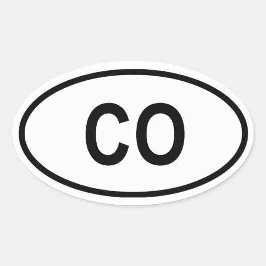コロラド州「CO」 楕円形シール (正面)