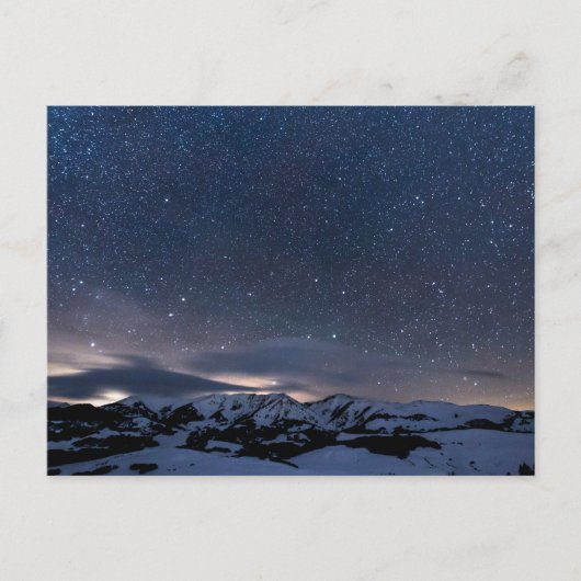 コロラド州Crested Butte，星付きの夜空 ポストカード (正面)